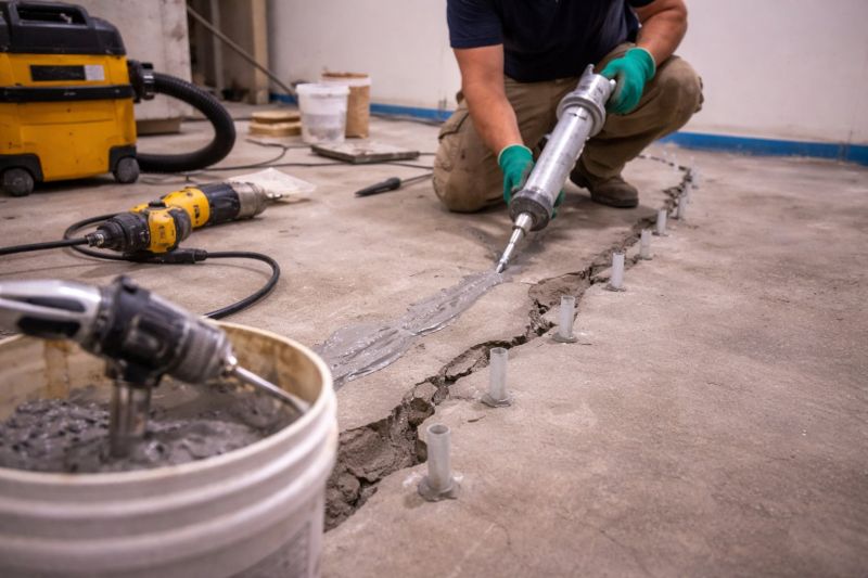 Cracked Basement Floor Repair in Santa Rosa, CA