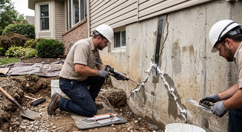 Foundation Crack Sealing in Santa Rosa, CA