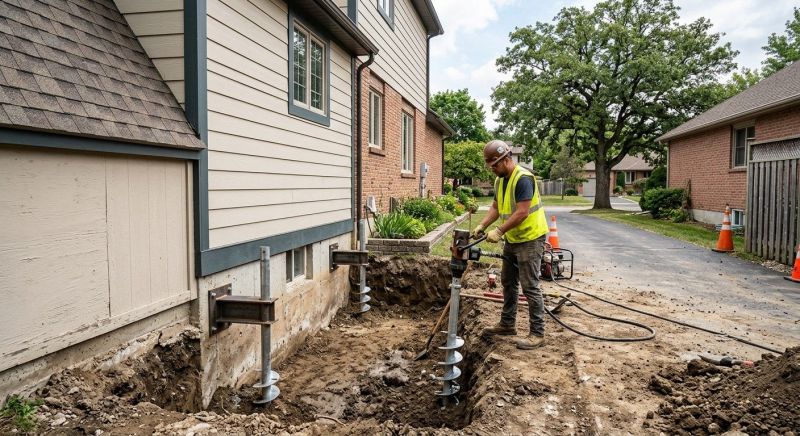 Helical Pile Installation in Santa Rosa, CA